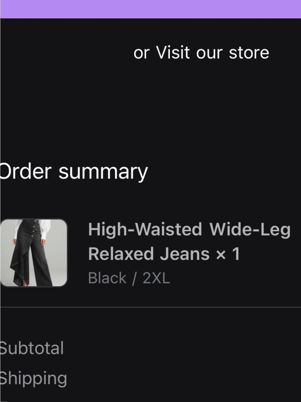 NWT High-Waisted Relaxed Wide-Leg Jeans - Black